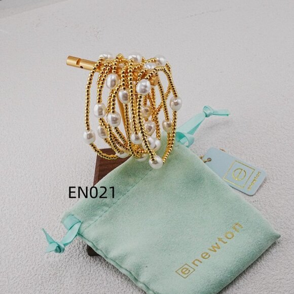 Enewton Gold Bead & Unusual-Shape Pearl Nine-Piece Bracelet Set - Picture 3 of 6